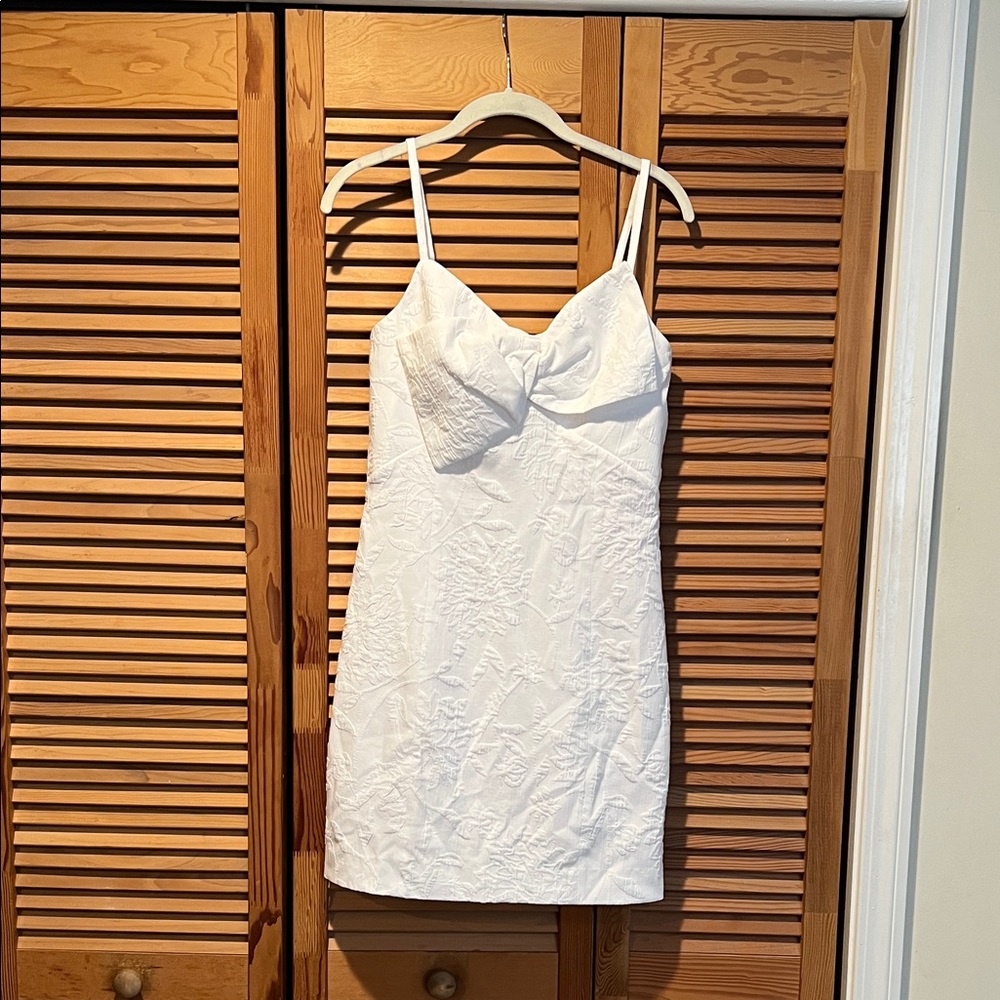 Lilly Pulitzer White Mini Dress with Pink Label